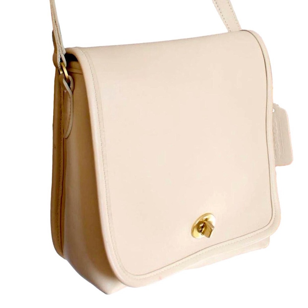 Vintage COACH Companion Bone Glove Tanned Leather Flap Crossbody Bag 9076 - Picture 7 of 17